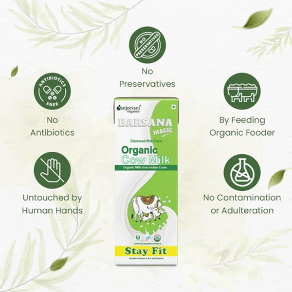 Sanjeevani Organics Organic Cow Milk Stay Fit Milk 1L