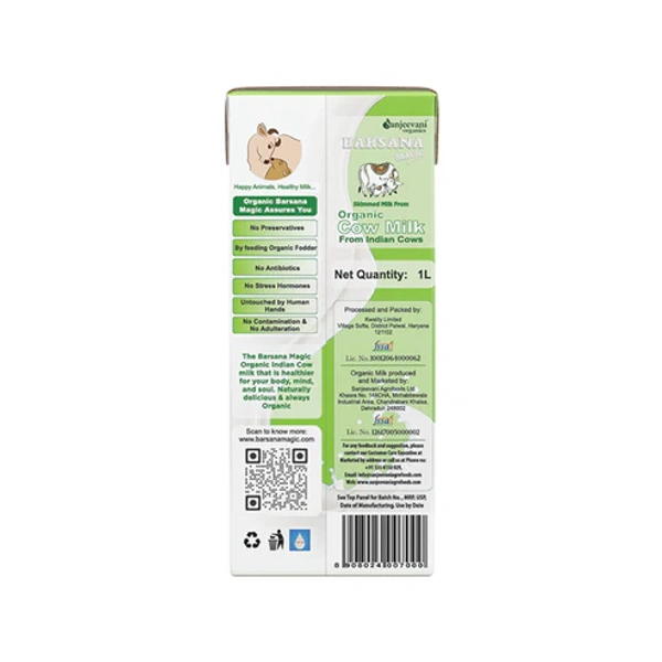 Sanjeevani Organics Organic Cow Milk Stay Fit Milk 1L