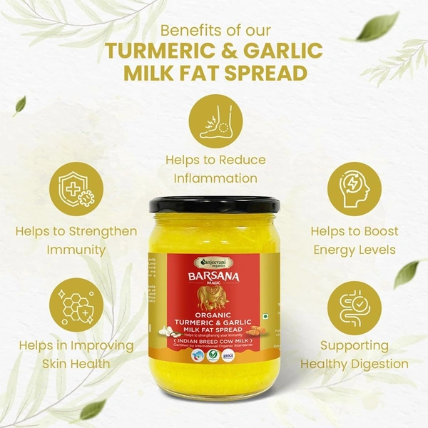 Sanjeevani Organics Turmeric & Garlic Milk Fat Spread 500ml