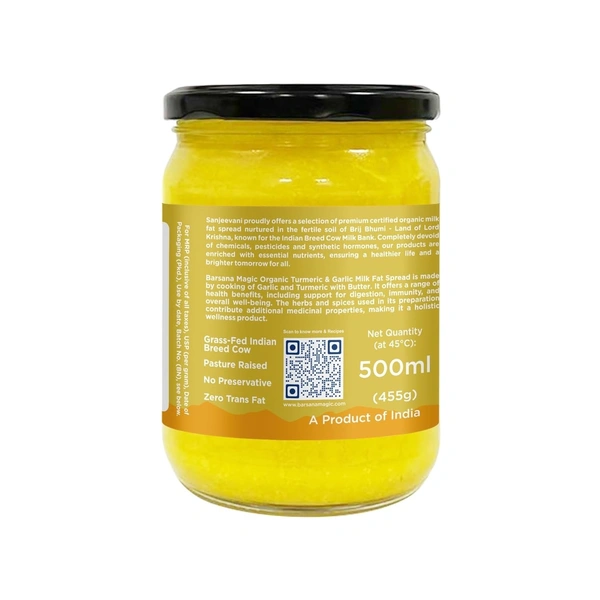 Sanjeevani Organics Turmeric & Garlic Milk Fat Spread 500ml