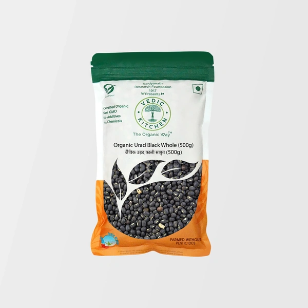 Vedic Kitchen Organic Black Urad Whole 500 g