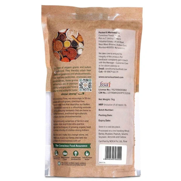 Conscious Food Organic Whole Moong | 1kg