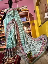 SKU1532 : Jamdani Saree with Lambani Handwork