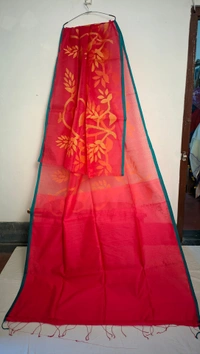 SKU0217 : Elegant Pure Resham Silk Saree – Traditional Handwoven Ethnic Wear - Rani Pink, Vertical, Dry Wash, Yes