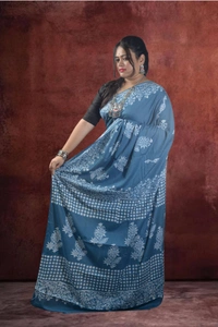SKU-0749 : Pure Cotton Saree – Soft, Lightweight & Handwoven for Elegant Look - Hand Wash Only, No
