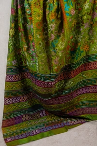 SKU1540 : Bishnupure Silk Saree with Allover Kantha Stitch | Handcrafted Premium Festive & Wedding Wear