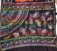 SKU0917 : Pure Chanderi Silk – Hand Batik Bengal Traditional - Dry Clean Only, Yes