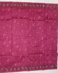 SKU0897 : Pure Silk Kantha Stitch Saree – Handcrafted Bengal - Kantha Stitch, Dry Clean Only, Yes