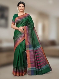 SKU0979 | Indian Soft Bishnupuri Katan Silk Saree | Batik Saree | Premium Quality - Dry Wash Only, Yes