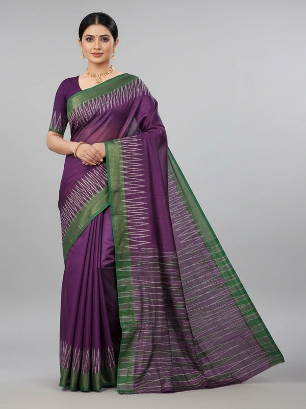 SKU0981 | Indian Soft Bishnupuri Katan Silk Saree | Batik Saree | Premium Quality - Dry Wash Only, Yes
