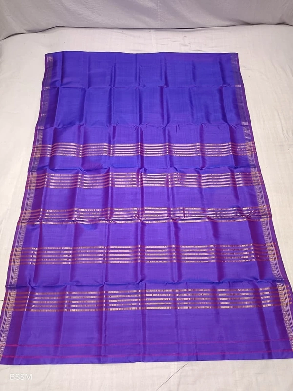 SKU1025 | Exclusive Indian Soft Bishnupuri Katan Silk Saree | Kolakhetra Saree | All Over Chain Motif - Dry Wash Only, Yes