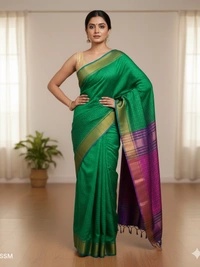 SKU0976 | Indian Soft Bishnupuri Katan Silk Saree | All body Dot Design | Premium Quality - Dry Wash Only, Yes