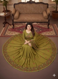 SKU1136 : Pure Noyal Saree | Embroidered Work - Dry Wassh, Yes