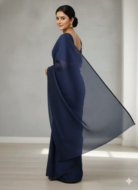 SKU1220 : Pure Khadi Cotton Saree – Handwoven, Lightweight & Breathable Fabric - Hand Wash, Yes