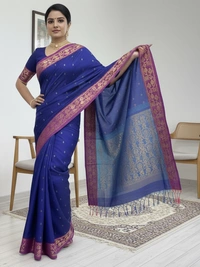 SKU0817 : Elegant Handwoven Semi Silk Saree - Hand Wash, Yes