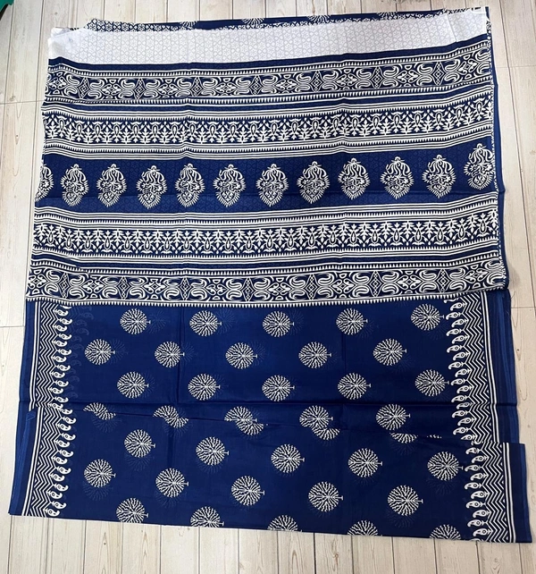 SKU1201 : Mulmul Cotton Saree, Lightweight saree - Hand Wash, No