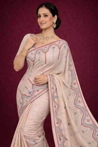 SKU1450 : Traditional Dhanekhali Tant With Gujrati Hand Work