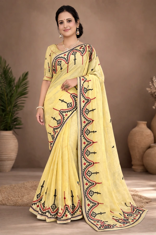 SKU1457 : Tant Cotton with Gujrati Work