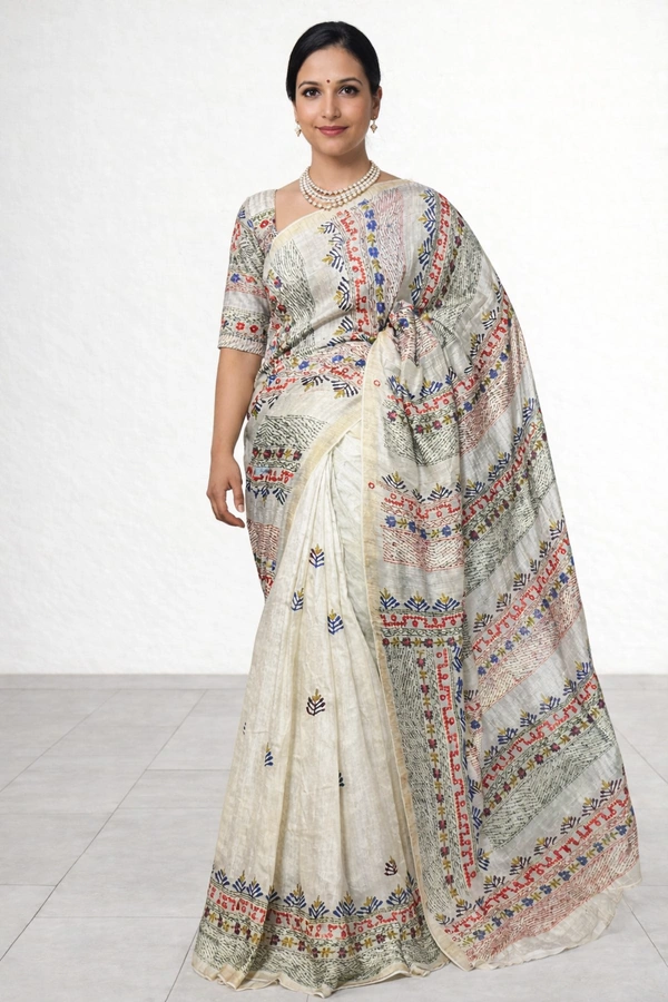 SKU1465 : Resham Matka Fabric with Gujarati & Lambani Handwork