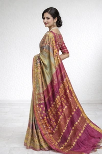 SKU1470 : Katki Silk with Lambani Work | Handcrafted Ethnic Silk Fabric
