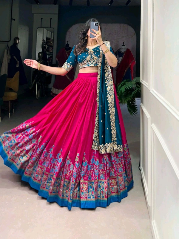 Wedding Special Tusser Silk Lehenga 