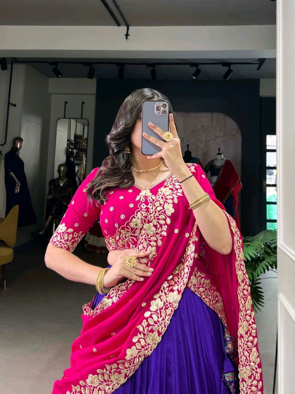 Wedding Special Tusser Silk Lehenga 