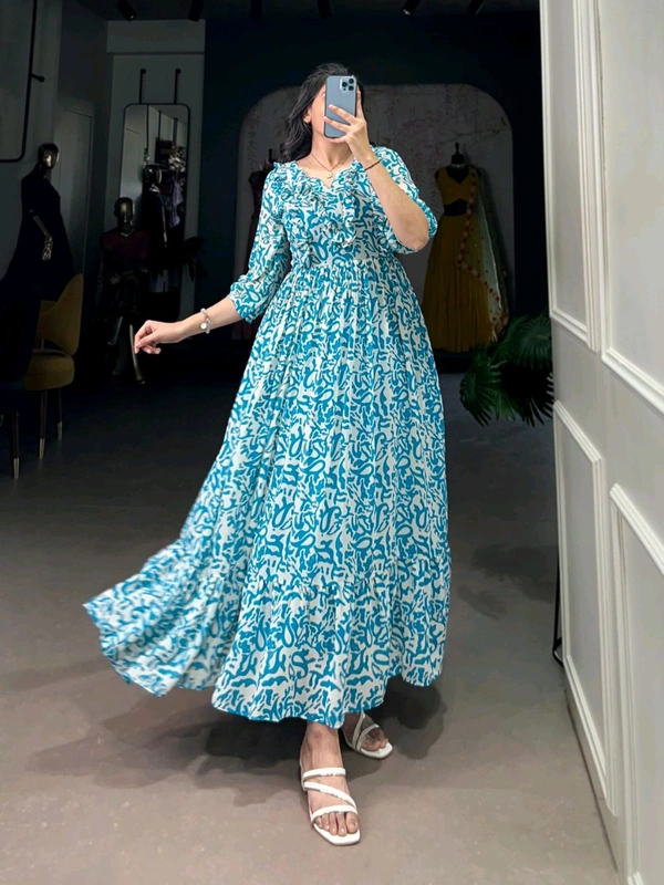 Summer Special Chic Printed Georgette Frock