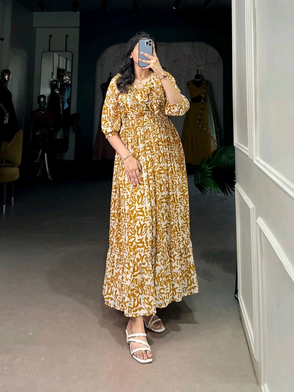 Summer Special Chic Printed Georgette Frock