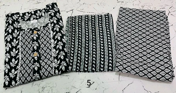 Premium Quality Cotton Kurti Pant Set Specially for Black Lovers