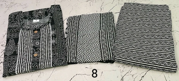 Premium Quality Cotton Kurti Pant Set Specially for Black Lovers