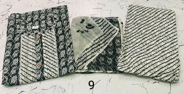 Premium Quality Cotton Kurti Pant Set Specially for Black Lovers