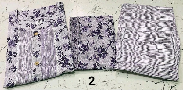 Premium Quality Cotton Kurti Pant Set 💜💚💛