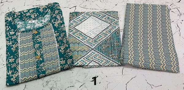 Premium Quality Cotton Kurti Pant Set 🩵