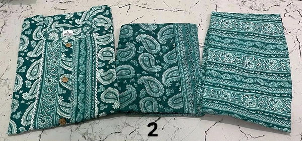 Premium Quality Cotton Kurti Pant Set 🩵