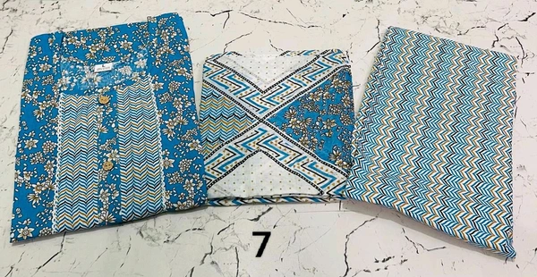 Premium Quality Cotton Kurti Pant Set 🩵