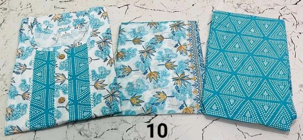 Premium Quality Cotton Kurti Pant Set 🩵