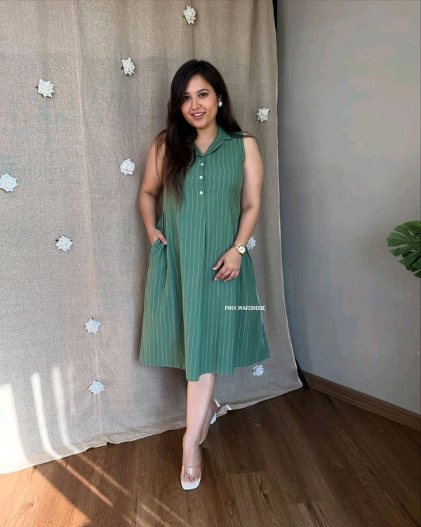 Premium South Cotton Lining Midi Dress