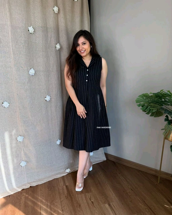 Premium South Cotton Lining Midi Dress 