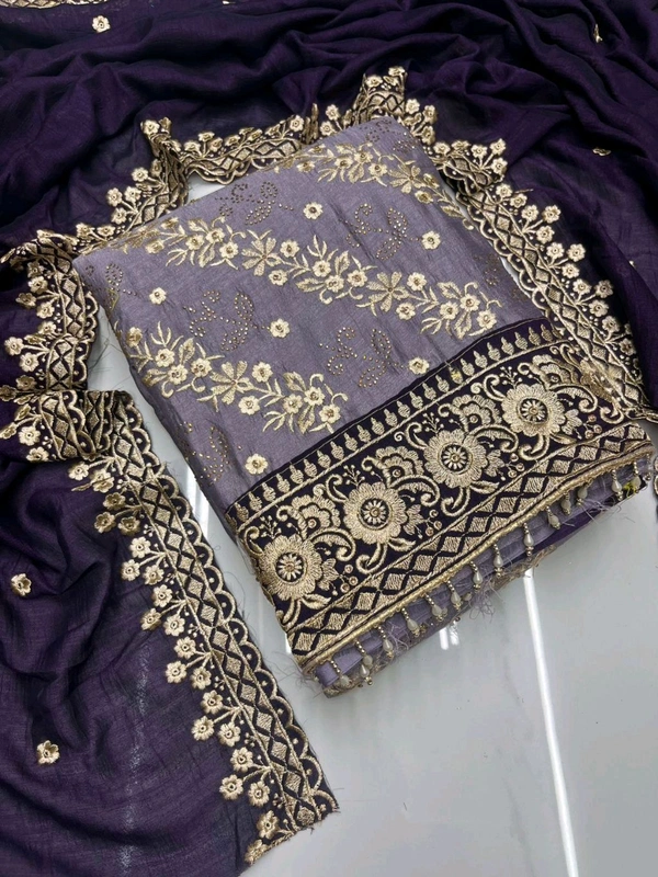 Pure Vichitra Silk Fancy Designer Pcs