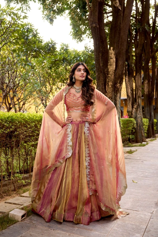Delicate Embroidery Silk Lehnga Choli 