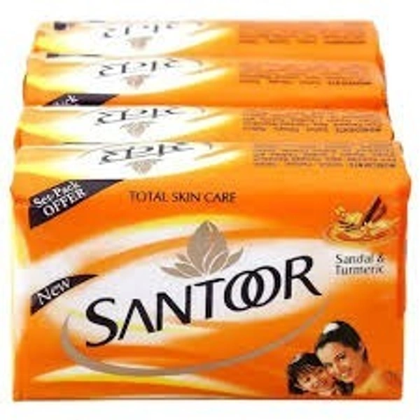 SANTOOR SOAP 125 GRAM + 75GM FR - 4 PCS