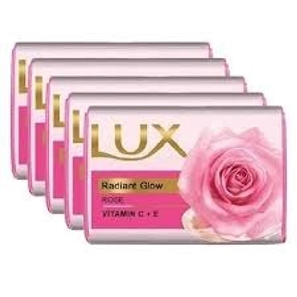 LUX ROSE RADIANT GLOW SOAP 5 X 75GM - 5 PCS
