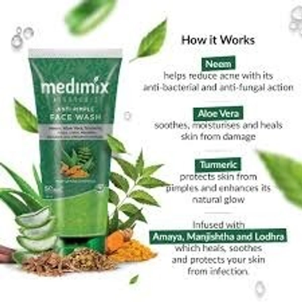 MEDIMIX FACE WASH NEEM ,ALOE VERA 100ML - 1 PCS