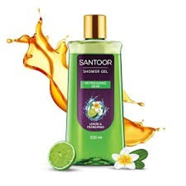 SANTOOR SHOWER GEL LEMON & FRANGIPANI 250ML - 1 PCS
