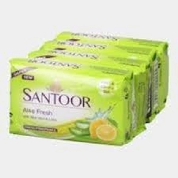 SANTOOR SOAP ALMOND SOFT 100 GRAM - 4 PCS