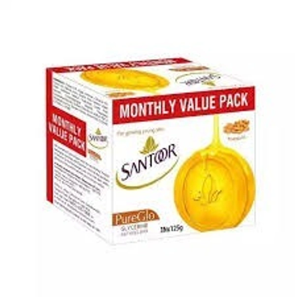 SANTOOR SOAP PUREGLO 3X125GM - 3 PCS