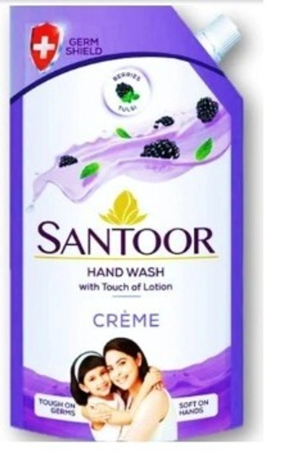 Santoor Crème Hand Wash 675 ML - 1 Pauch