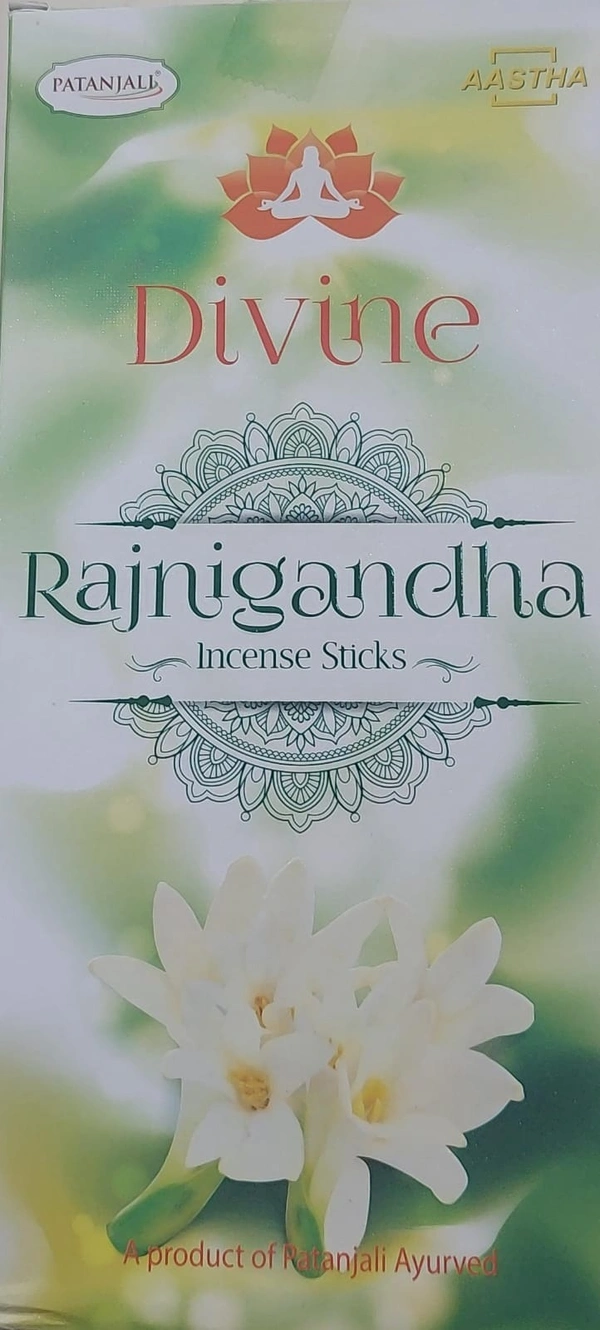 Patanjali Divine Rajnignadha Incense Sticks - white mogra