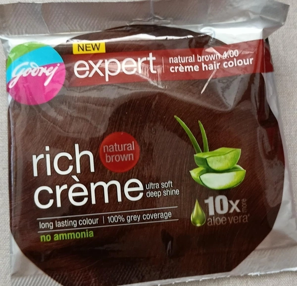 GODREJ RICH CREME HAIR COLOUR - 20 G + 20 ML, BLACK