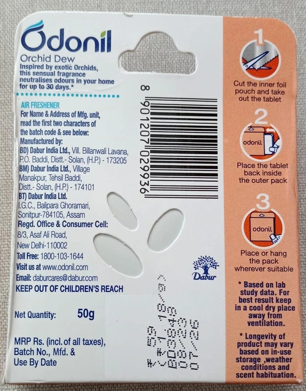 ODONIL AIR FRESHENER - 50 G, ORCHID DEW